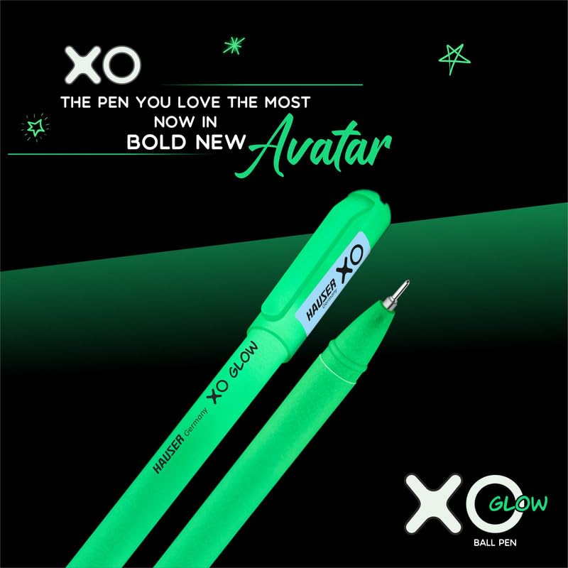 HAUSER ARTZ XO Dark in Glow Ball Pen Refill 20 PCS Assorted - Image 2