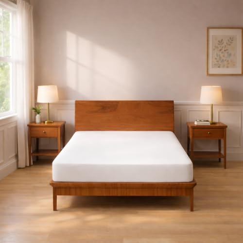 MY ARMOR Waterproof Terry Cotton Feel Mattress Protector for Single Bed 72" x 36" | 6 x 3 feet, Colour - White - Image 2