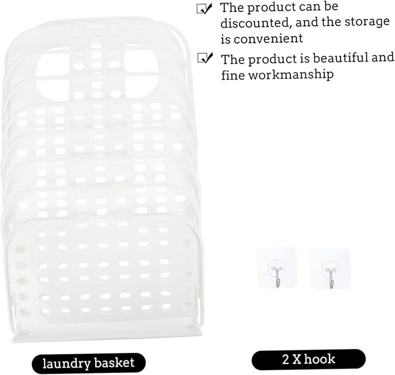 Foldable Wall Mounted Laundry Basket Collapsible Clothes Hamper Space Saving Organizer - Image 4