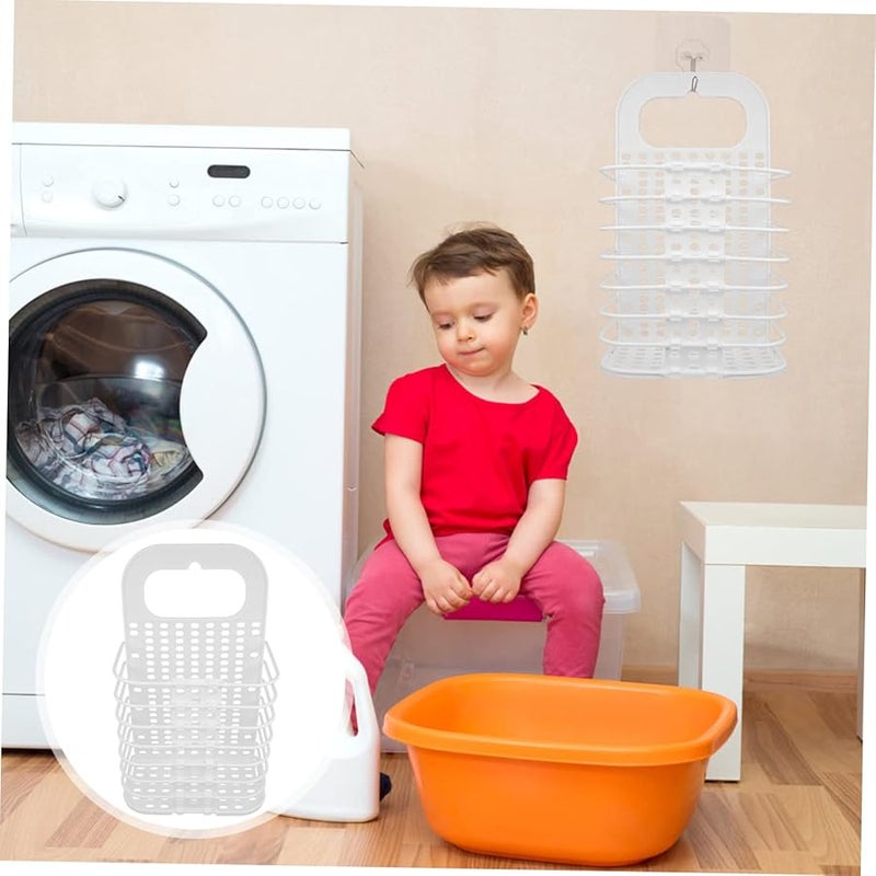 Foldable Wall Mounted Laundry Basket Collapsible Clothes Hamper Space Saving Organizer - Image 5