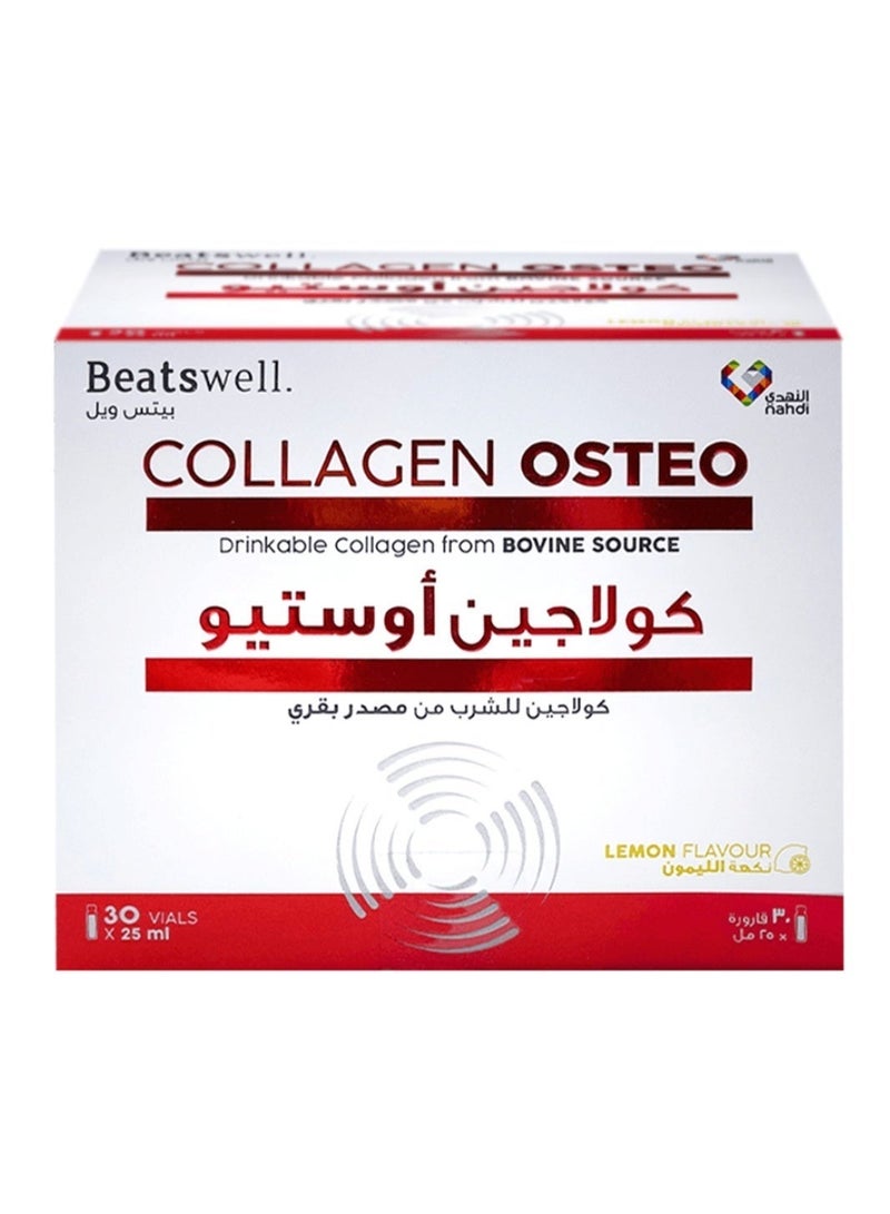 BeatsWell بياتسويل كولاجين أوستيو كولاجين بنكهة الليمون - 30 قارورة صالحة للشرب - Image 2