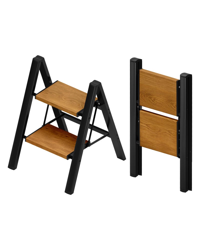 Taranta 2-Step Aluminum Ladder,Lightweight Folding Step Stool with Extra-Wide Anti-Slip Steps,330 lbs Capacity,Compact Space-Saving Design for Home,Kitchen and - Image 1