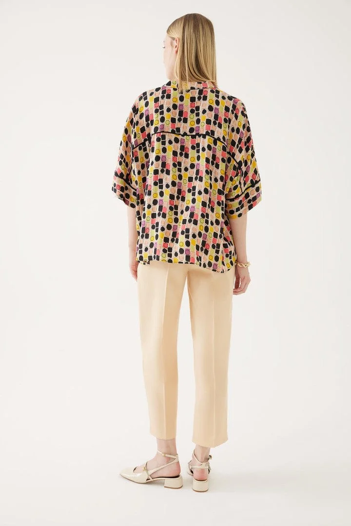 EXQUISE Colorful and Polka Dot Shirt Design