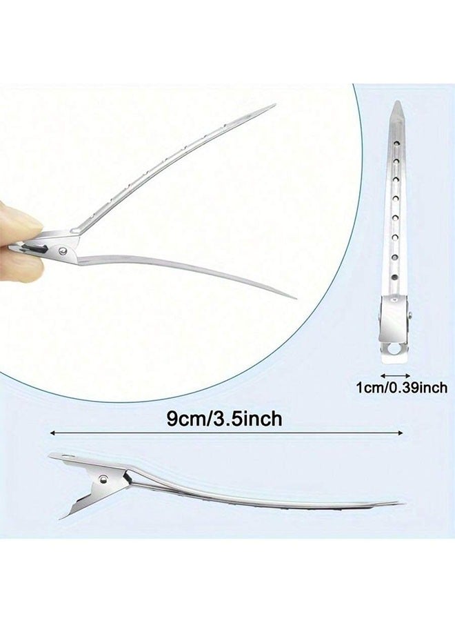 40Pcs Makeup Hairdresser Clips For Styling Of Women Girls，Duck Bill Hair Clips, Hair Sectioning Clips With 3 Different Sizes, DIY Hairdressing Salon Tool Set, Metal Pin Curl Clip, Hair Styling Accessories Kit （Large 20PCS+Medium 10PCS+Small 10PCS） - Image 4