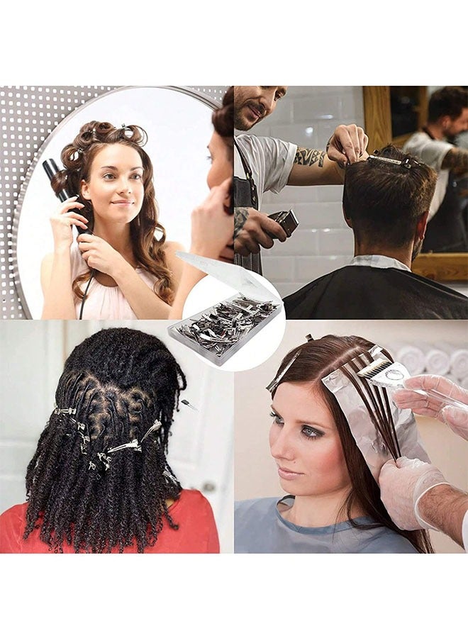 40Pcs Makeup Hairdresser Clips For Styling Of Women Girls，Duck Bill Hair Clips, Hair Sectioning Clips With 3 Different Sizes, DIY Hairdressing Salon Tool Set, Metal Pin Curl Clip, Hair Styling Accessories Kit （Large 20PCS+Medium 10PCS+Small 10PCS） - Image 3