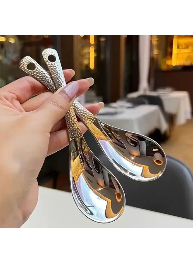 Stainless Steel Mirror Polished Serving Spoon Silvery 1pc - Image 4