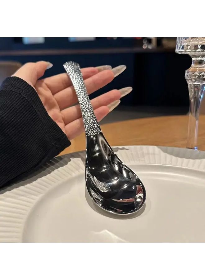 Stainless Steel Mirror Polished Serving Spoon Silvery 1pc - Image 2