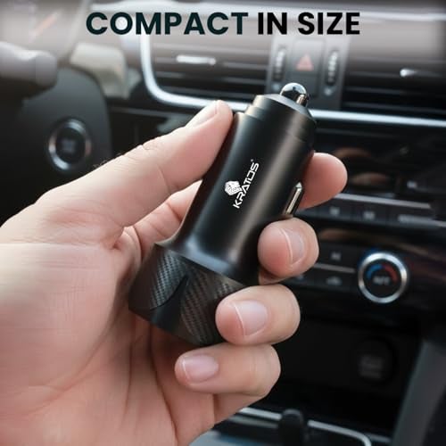 Kratos 51W Dual Port Car Charger (PD + QC) | Car Mobile Charger Fast Charging | Compact Car Charger Type C | 12V Car Charging Adapter for All Smartphones - Image 4