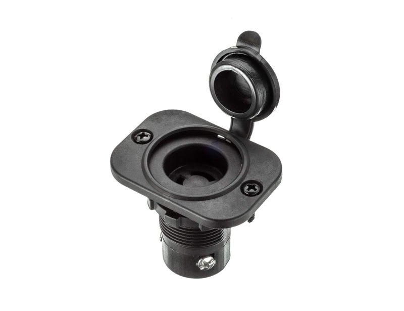MotorGuide 8M0092066 Trolling Motor Receptacle — for 10-Gauge and 8-Gauge Wire, with Composite Mounting Plate, Black - Image 2