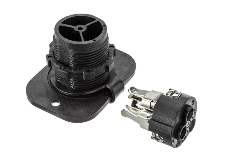 MotorGuide 8M0092066 Trolling Motor Receptacle — for 10-Gauge and 8-Gauge Wire, with Composite Mounting Plate, Black - Image 4