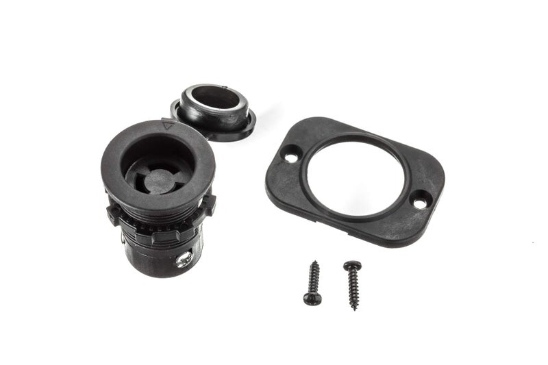 MotorGuide 8M0092066 Trolling Motor Receptacle — for 10-Gauge and 8-Gauge Wire, with Composite Mounting Plate, Black - Image 1