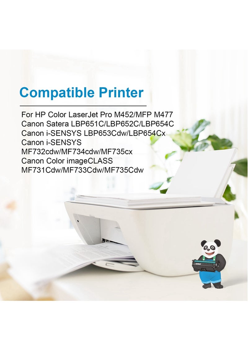 استا خرطوشة حبر ملونة ASTA 410A CF412A Universal CRG 046 Y متوافقة مع طابعات Laser Jet LBP651C LBP652C MF733Cdw MF735Cdw M452 MFP M477 M477fdw طابعة CF F 412 410 A CRG-046 صفراء عالية الإنتاجية - Image 4