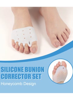 SOUTH MOON Metatarsal Pads Toe Separators For Bunion Correction,Soft And Breathable Hammer Toe Corrector Toe Spacers For Women Men Feet Relief-1 Pair  - Image 2