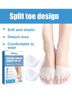 SOUTH MOON Metatarsal Pads Toe Separators For Bunion Correction,Soft And Breathable Hammer Toe Corrector Toe Spacers For Women Men Feet Relief-1 Pair  - Image 5