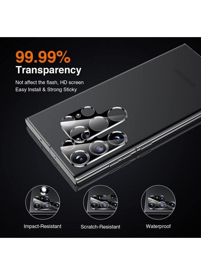 LK - [2+2 Pack Compatible For Samsung Galaxy S23 Ultra Screen Protector 2 Pack Soft Tpu Film With 2 Pack Camera Lens Protector [Touch Sensitive] 3D Curved Max Coverage Screen Protector For S23 Ultra - Image 1