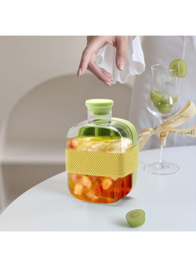 Ice Cube Box, 500ml Silicone Ice Cube Tray Mold Bottle, Easy Release Ice Mould Maker for Food, Cocktail, Soda, Camping, BPA Free, (Multicolor)  - Image 3