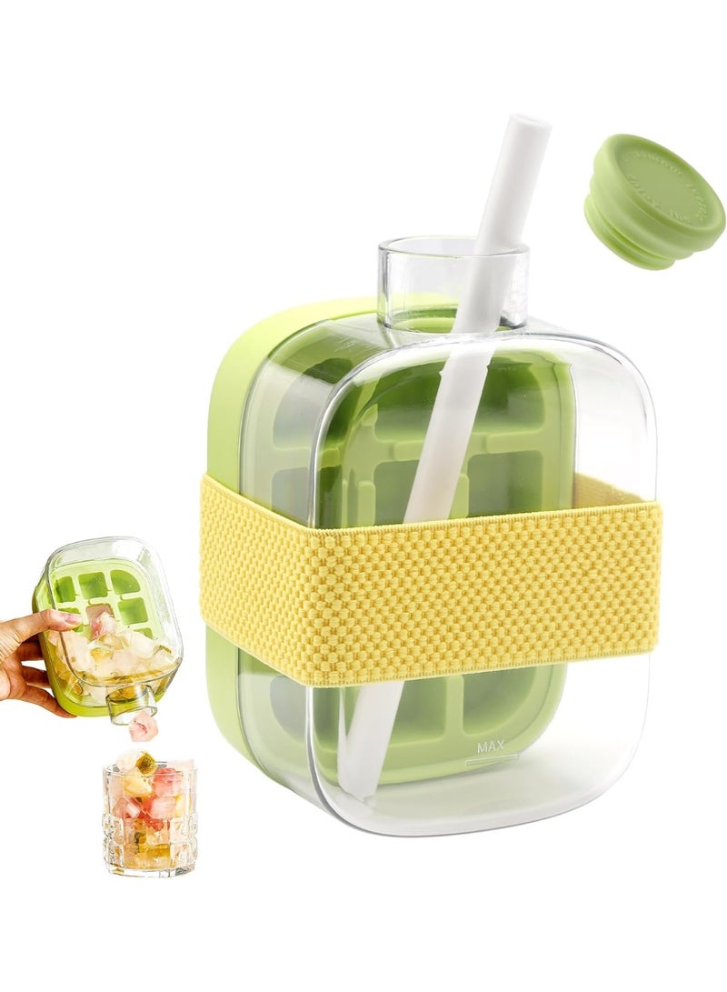 Ice Cube Box, 500ml Silicone Ice Cube Tray Mold Bottle, Easy Release Ice Mould Maker for Food, Cocktail, Soda, Camping, BPA Free, (Multicolor)  - Image 2