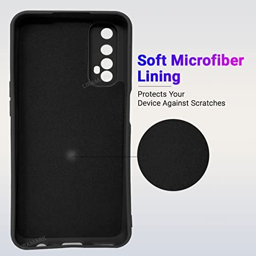 LIRAMARK Silicone Soft Back Cover Case for Realme 7 / Narzo 30 4G / Narzo 20 Pro (Silicone Black) - Image 2