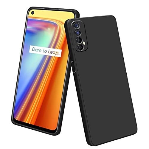 LIRAMARK Silicone Soft Back Cover Case for Realme 7 / Narzo 30 4G / Narzo 20 Pro (Silicone Black) - Image 1