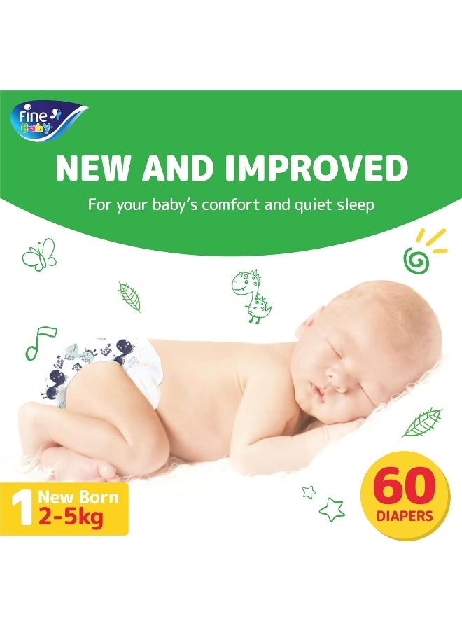 Fine Baby New Born Diapers Size 1 (2-5kg)  - Image 2