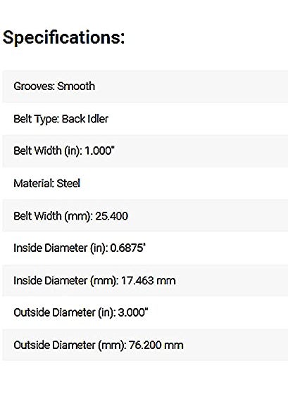 Hayden Automotive Hayden Automotive 5979 Idler and Belt Tensioner Pulley for 1” Belt with 3” OD x 0.69” ID Pulley  - Image 2