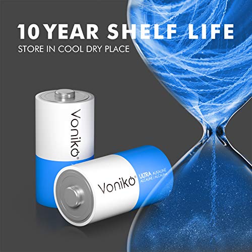 Voniko Ultra Alkaline C Batteries, C Size LR14 Batteries 8 Pack – 10-Year Shelf Life and 6-9 Times The Power as Carbon Batteries, C Cell 1.5 Volt Battery - Image 3