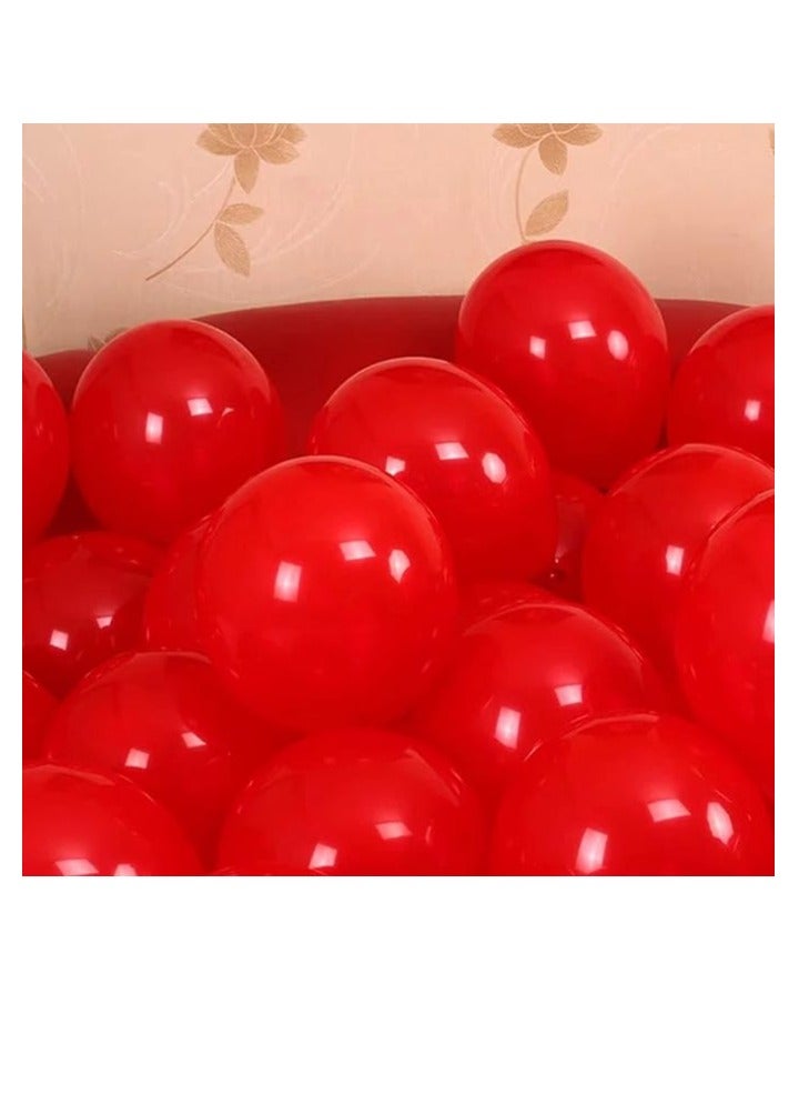 50 PCS 12 Inches Pearlized Red Latex Balloons Thick Big Round Shining Pearlescent Bulk Helium Gas or Air Inflated for Kids Birthday Wedding Party Baby Shower Decorations Supplies Arch Kit - Image 2