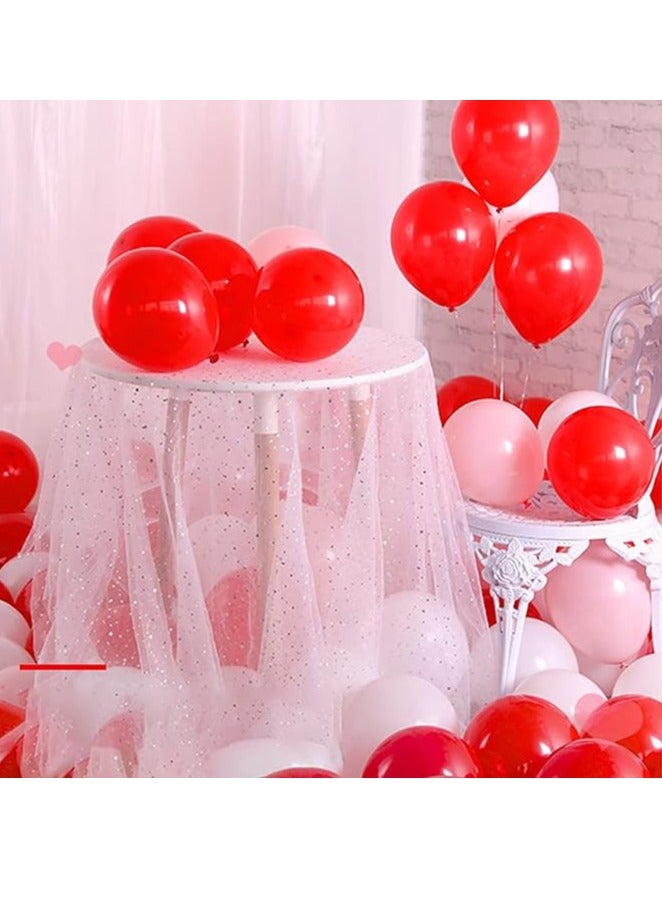 50 PCS 12 Inches Pearlized Red Latex Balloons Thick Big Round Shining Pearlescent Bulk Helium Gas or Air Inflated for Kids Birthday Wedding Party Baby Shower Decorations Supplies Arch Kit - Image 3