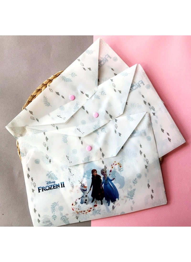 Disney FROZEN 10 Licensed A4 Envelope File with Snap  - Image 2