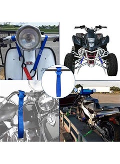 ماركة غير محددة أشرطة ربط ناعمة مع حلقة لتأمين ATVs وUTVs والدراجات النارية والدراجات السكوتر والدراجات الترابية ومعدات الحديقة (حلقات ناعمة زرقاء بطول 12 بوصة (6 قطع)  - Image 5