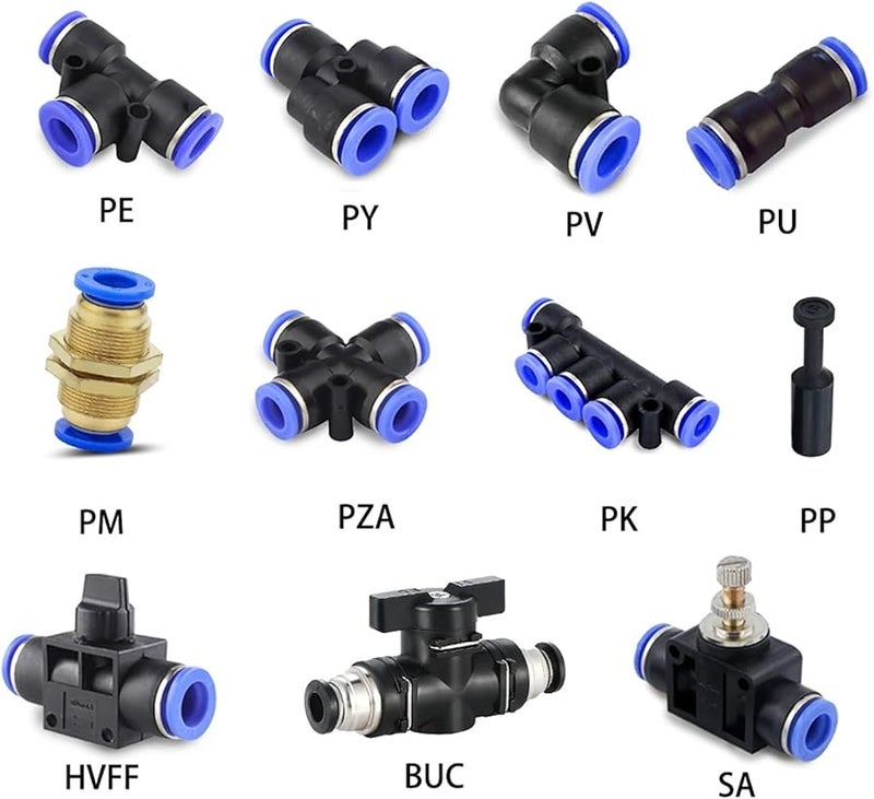 Air Quick Connect Fittings 100pcs Pneumatic Hose Tube Connector PU OD10mm - Image 4