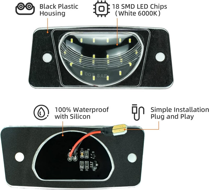 NEIFILES LED License Plate Light Assembly for Chevy Trailblazer & GMC Envoy - Image 3