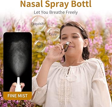 CANIPHA 3 Pcs Nasal Spray BottleEmpty 30ML1oz Amber Glass Nasal Sprayer Refillable Nose Sinus Small Spray Bottle With Labels Funnels Press Spray HeadTravel Reusable Saline Perfume Fine Mist Atomizers - Image 3