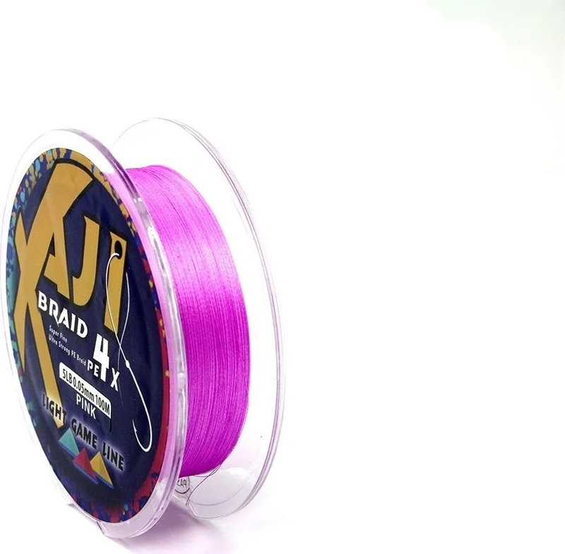 فوجين Aji Light 4x 100MT Pink Pe Rope Fishing Line 0,05 mm