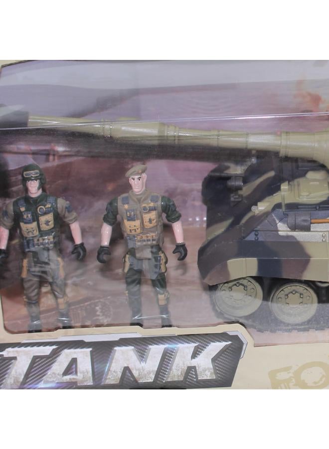 Military Tank Toy with Sound & Light Effects - Image 3