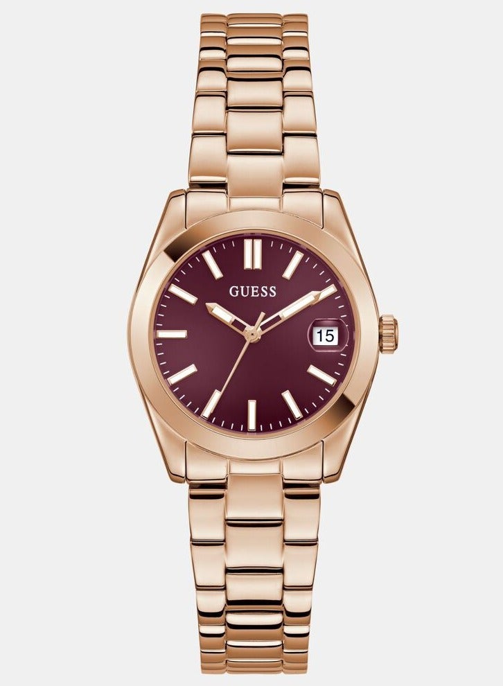 GUESS Ladies Rose Gold Tone Date Watch - Image 1