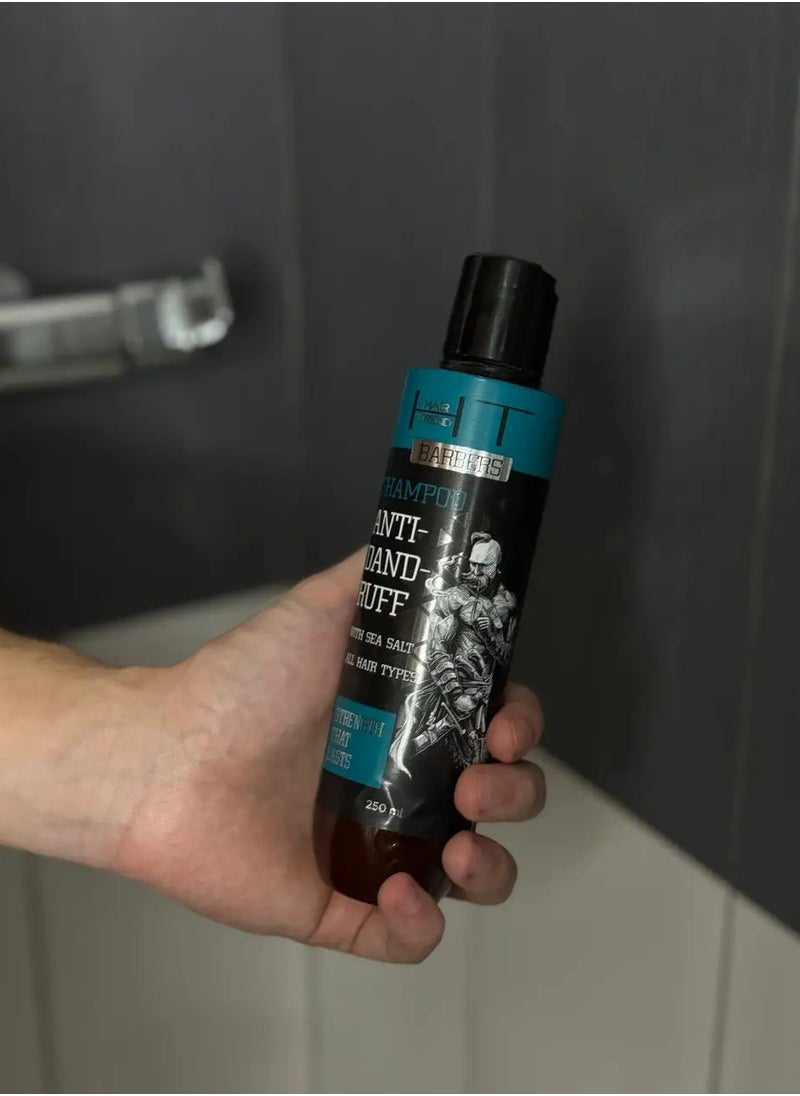 HAIR TREND Barbers Sea Salt Anti Dandruff Shampoo Promote Hair Growth and Healthy Hair Deeply Cleanse Moisturized and Soothing Scalp Suitable Use for Home Barber Shop and Salon 250 ml  - Image 2