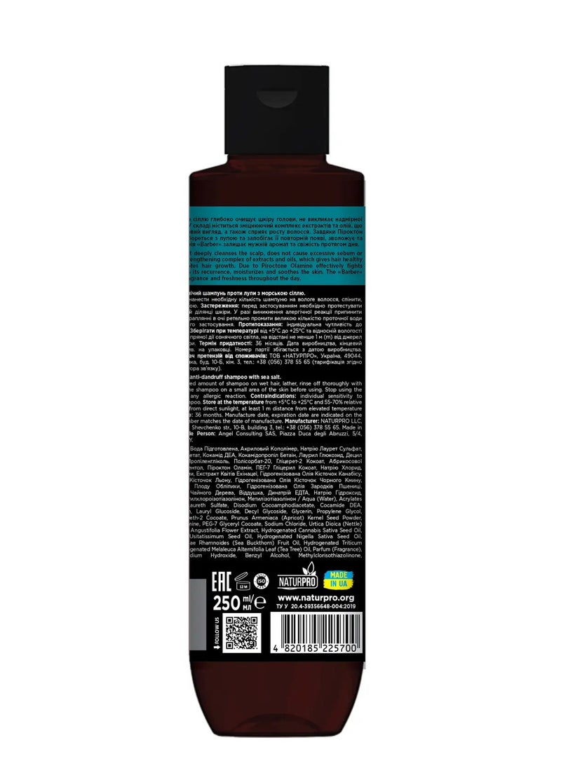 HAIR TREND Barbers Sea Salt Anti Dandruff Shampoo Promote Hair Growth and Healthy Hair Deeply Cleanse Moisturized and Soothing Scalp Suitable Use for Home Barber Shop and Salon 250 ml  - Image 3