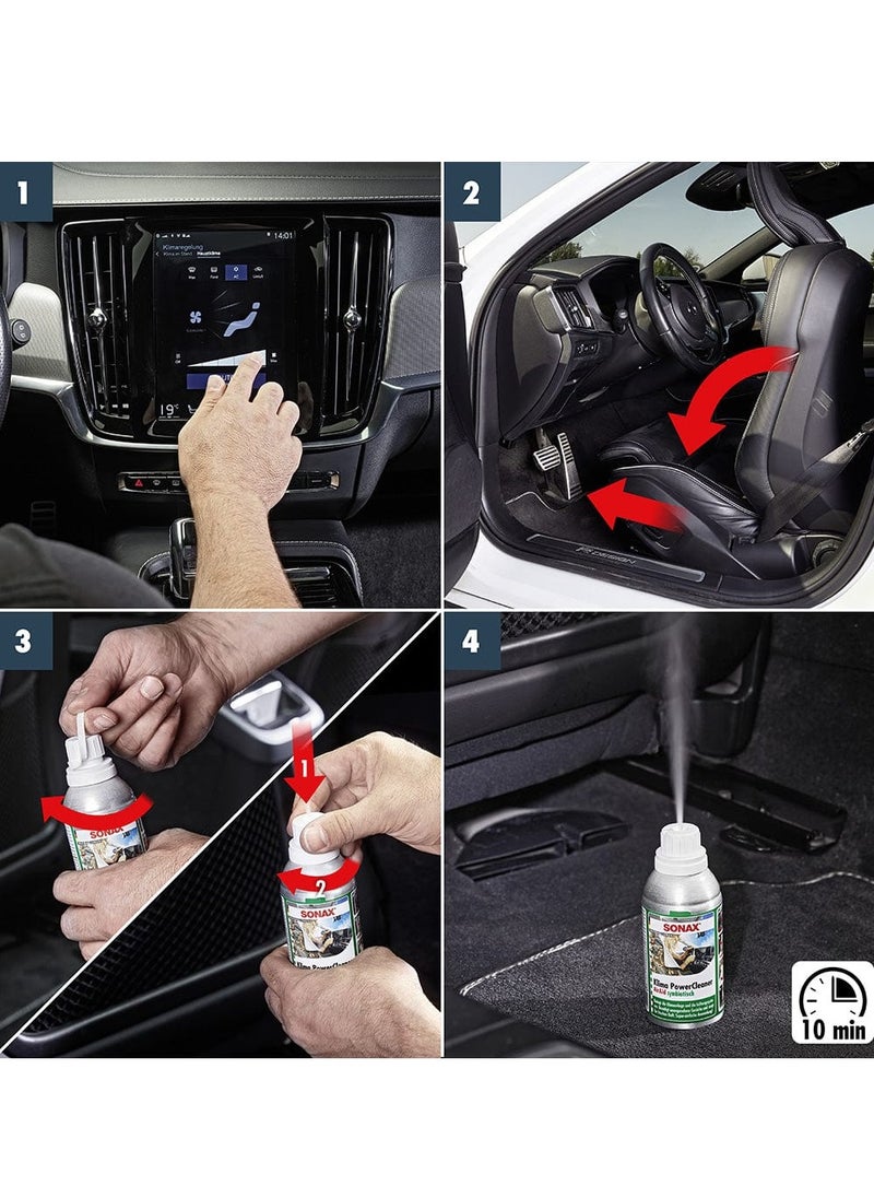 SONAX - Car Air Conditioner Cleaner and Freshener with Green Lemon Scent, 100 ml, Cleans Internal AC Surfaces and Eliminates Dirt and Odors, Made in Germany. - Image 1