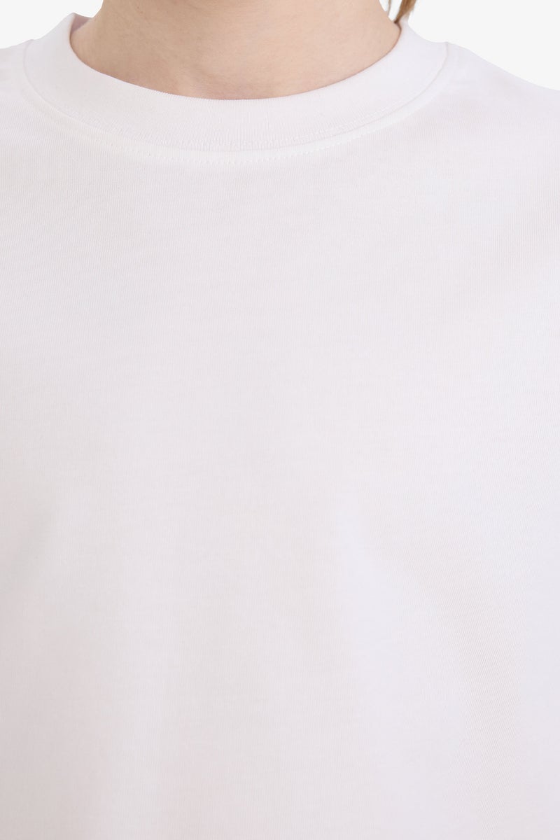 ديفاكتو تي شيرت كم طويل قصة عادية برقبة مستديرة - Image 5