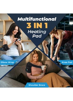 Halamine Electric Knee Massager，3-in-1 Heated Knee Cordless Massager，Neck & Shoulder Massager,Massage Shoulder Machine，Adjustable Heat with 3 Speed  - Image 2