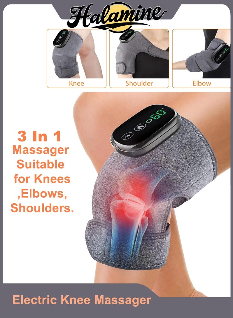 هالامين جهاز تدليك الركبه，جهاز تدليك لاسلكي لاسلكي للركبة ساخن 3 في 1，تبريد الرقبة，مساج للركبة，التدفئة الكهربائية للركب,مساج ركبه，مساج كتف - Image 1