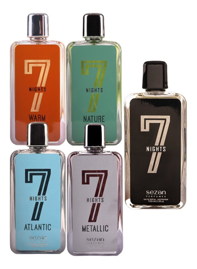 عطر 7 نايتس وورم 105 مل وعطر 7 نايتس نيتشر 105 مل وعطر 7 نايتس أتلانتيك 105 مل وعطر 7 نايتس ميتاليك 105 مل وعطر 7 نايتس 105 مل