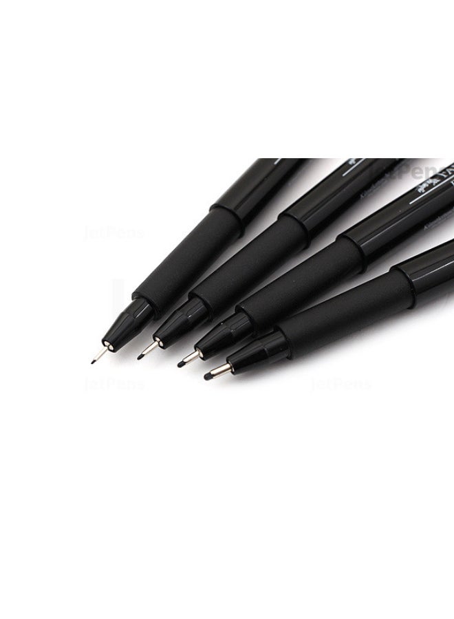 FABER-CASTELL India ink Pitt Artist Pen Black Fine W of 4 - Image 3