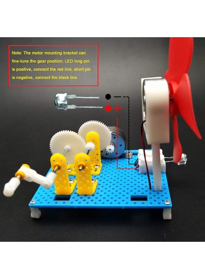 EUDAX DIY Dynamo Lantern Educational STEM Building Toy, Hand Cranked Power Generator,Generators Science Kit, Light Bulb Science Experiments Kits for Kids Age - Image 5