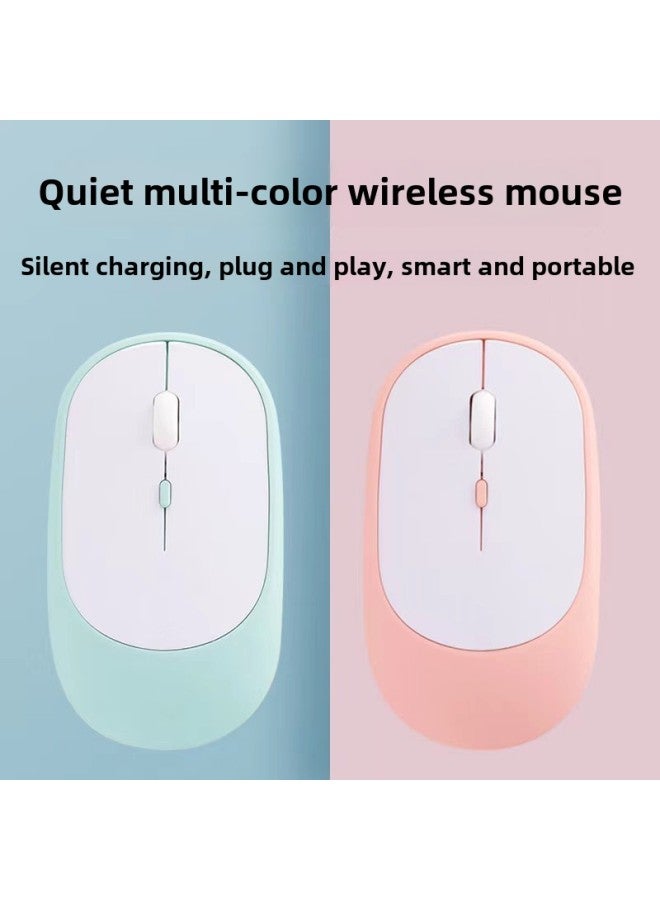 Wireless Silent Mouse For Apple Macbook Notebook Ultra-thin Portable Rechargeable Mouse-Color:Dual Mode Gray - Image 2