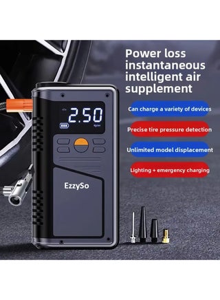 Car Battery Jump Starter with Air Compressor 8000mAh 500A 14.8V 150PSI Smart Jumper with LED Emergency Light & Digital Display - view 3