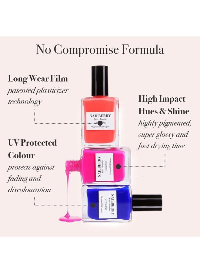 NAILBERRY طلاء أظافر أكسجين L'Oxygéné | أناقة، 15 مل | طلاء لأظافر أكثر صحة ولون يدوم طويلاً | خالي من 12 مادة، نباتي، حلال، خالي من القسوة والغلوتين - Image 3