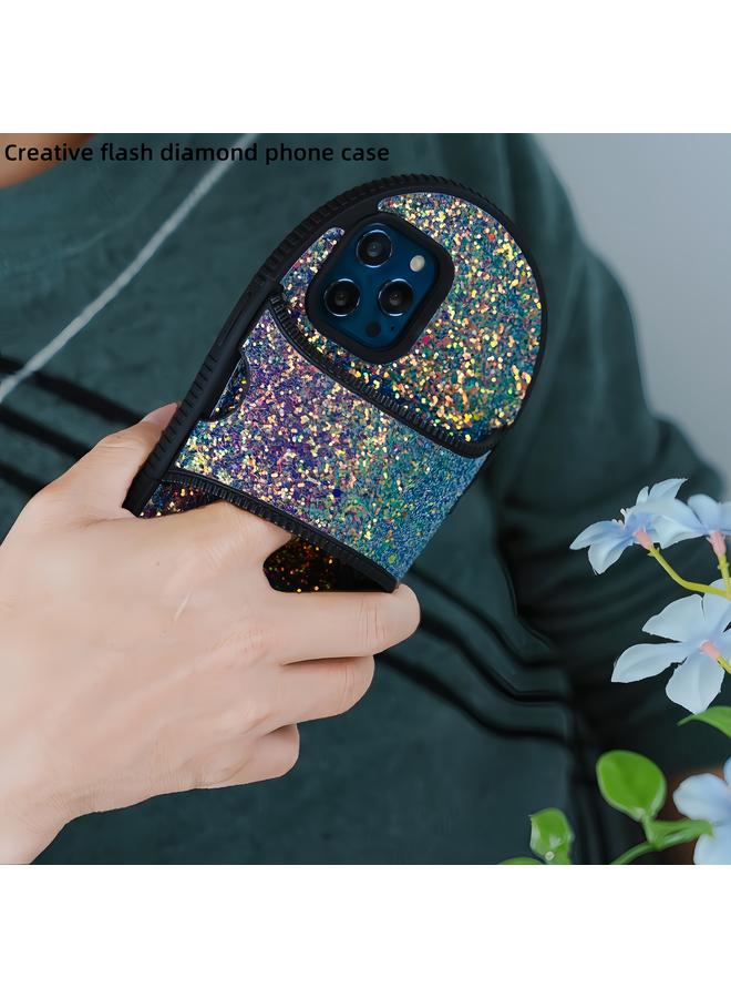 S-TOP Case For iPhone 13 Pro Max Creative Glitter Slipper Design TPU Shockproof Phone Case - Image 3