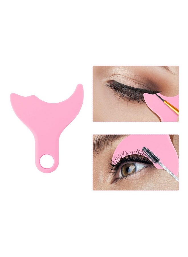 g2plus - Mascara Shield Guard Eyelash Makeup Applicator Tool Eyeliner Auxiliary Tool Pads Silicone Resusable Eyeshadow Guard Pads For Eye Makeup And Prevent Makeup Residue (Pink) - Image 1